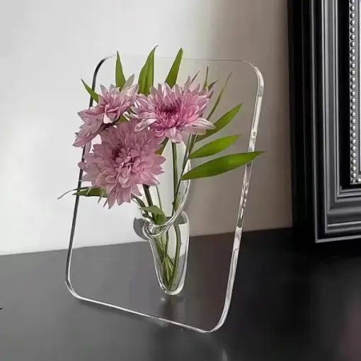 Clear Acrylic Picture Frame Flower Vase